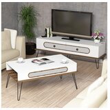 Hanah home Set TV komoda i klub sto Ekol, Bijeli | Eponuda.ba
