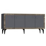 Hanah home selen - anthracite, walnut anthracitewalnut console | ePonuda.com