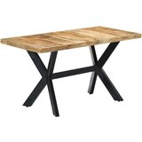  Blagovaonski stol od masivnog grubog drva manga 140x70x75 cm | shoptok.hr