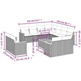  12-dijelni set vrtnih sofa od poliratana s jastucima crni | shoptok.hr