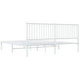 Metalni okvir za krevet s uzglavljem bijeli 180x200 cm | shoptok.hr