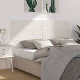 Maison Chic posteljno vzglavje - vzglavna omarica - nočna omarica belo 146x4x100 cm trdna borovina, (21706188) | Shoptok.si