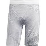 Adidas Športne hlače 'Adizero Saturday' siva / bela
