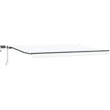  Skrovita tenda S LED lampica Bijelo 500 ×350 cm tkanina | shoptok.hr
