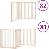  Vrata za pse s vratašcima 8 panela sklopiva 640 cm drvo topole | shoptok.hr