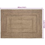  Tepih Isprepleteni Prirodna i crno 200 x 290 cm Juta | shoptok.hr