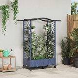  Povišeni krevet s mrežom i krovom Siva 124 x 40 x 129 cm PP | shoptok.hr