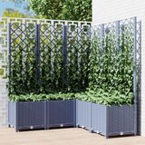 Maison Chic Cvetlično korito - Cvetlični Lonec z oporno mrežo temno sivo 120x120x136 cm PP, (21789411) | Shoptok.si
