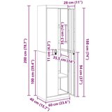 Ormarić Omarica za shranjevanje 2 pcs Črna 60 x 40 x 200 cm Jeklo, (5000152586) | Shoptok.si