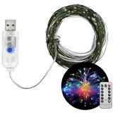 Novogodišnji ukras 300 LED lampica u boji, 20m, sa daljinskim upravljačem, USB napajanje