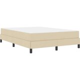 vidaXL Postelja z vzmetnico Drugo krema 140 x 200 cm blago | Shoptok.si