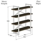 Hanah home polica za knjige makro