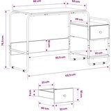  Stol s pohranom Dimljeni hrast 131.5 x 50 x 75.5 cm | shoptok.hr