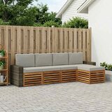  Set vanjskih sofa 5 kom. Prirodna i svjetlosiva | shoptok.hr