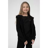 4f Otroški pulover F216 črna barva, s kapuco