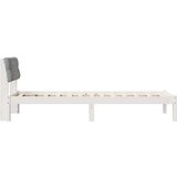  Okvir kreveta s uzglavljem Bijela i svijetlosiva 75 x 190 cm | shoptok.hr