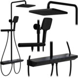 Rea Tuš set s termostatom Pedro Black | shoptok.hr