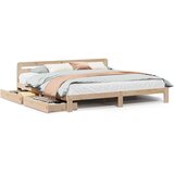  Okvir kreveta bez madraca 200 x 200 cm od masivne borovine | shoptok.hr