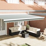 vidaXL Tenda Valance za okvir od 5 m Zelena i Bijela 4.8x0.2 m | shoptok.hr