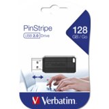 Verbatim PinStripe 128GB, USB 2.0, 10/4MB/sec pendrive, črn | Shoptok.si