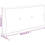  Jastuk za palete modri 80 x 40 x 12 cm od tkanine | shoptok.hr