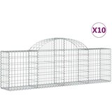  Lučne gabionske košare 10 kom 200x30x60/80 cm pocinčano željezo | shoptok.hr
