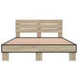  Okvir za krevet boja hrasta 140x200cm konstruirano drvo i metal | shoptok.hr