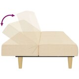  Dvosjed na razvlačenje od tkanine krem | shoptok.hr