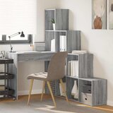 vidaXL kotniška miza s polico siva sonoma 101,5 x 149,5 x 149,5 cm Cene