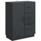  Kreveta s ladicama Crna 66 x 34 5 x 87 cm Konstruirano drvo - Crna | shoptok.hr