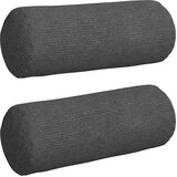 vidaXL Blazine 2 pcs Temno siva Ø 15 x 40 cm Žametna tkanina | Shoptok.si