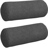 vidaXL valjkasti jastučići 2 pcs tamno siva Ø 15 x 40 cm | shoptok.hr