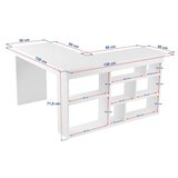 Nordure Radni stol u dekoru bora 120x130 cm Vesper – | shoptok.hr