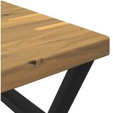  Polica za Lavabo - Umivaonik s prirodnim rubom montirana na zid - Izbijeljena i crna 100 x 50 x 24 cm Četvrtasto | shoptok.hr