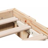  Krevetna konstrukcija Prirodna 180 x 200 cm Čvrsto borovo drvo | shoptok.hr