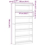  za knjige Bijelo 100 x 30 x 198 cm Konstruirano drvo | shoptok.hr
