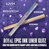 NYX Professional Makeup Bridgerton Royal Epic Ink Liner bleščeče črtalo za oči odtenek 02 Glitzed In Gold 1 ml | Shoptok.si