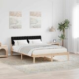  Okvir kreveta Smeđa i crna 140 x 200 cm Masivna borovina | shoptok.hr