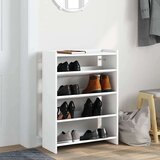 vidaXL Regal za čevlje bel 80x25x61,5 cm inženirski les | Shoptok.si