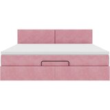 vidaXL Otomanski posteljni okvir z vzmetnico roza 180x200cm žamet | Shoptok.si