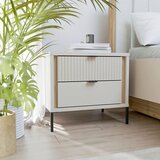 CARRYHOME NOČNA OMARICA, barve hrasta, peščene barve | Shoptok.si