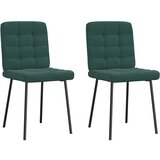 Maison Chic Jedilni stoli - Vzorci stoli 2 kosa temno zelen žamet A69, (22031930) | Shoptok.si