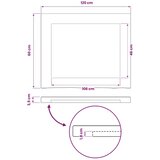  Pravokutni stolni vrh 120 x 60 x 3 cm Pravokutni - Prirodna 90 x 55 x 3 5 cm Živi rub 1 strana | shoptok.hr