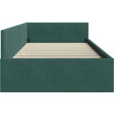 vidaXL Kotna postelja Temno zelena 90 x 200 cm Samet in sodobno leseno | Shoptok.si