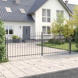  Dvoja vrata s zaključavanjem Woerden Siva 400 x 174,5 cm Čelik | shoptok.hr