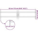  Rešetka za prozor 115 x 30 cm Čelik s prahom premazan Crna | Eponuda.ba