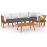  6-dijelna vrtna garnitura s jastucima masivno bagremovo drvo | shoptok.hr