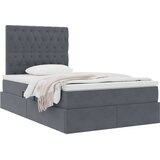  s madracem i skladištem Tamno siva 120 x 200 cm Baršun | shoptok.hr