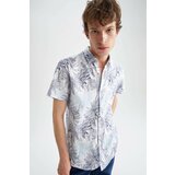 Defacto Slim Fit Polo Neck Floral Short Sleeve Shirt Cene
