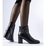 Gemre Black insulated block heel boots Muscoline | Shoptok.si